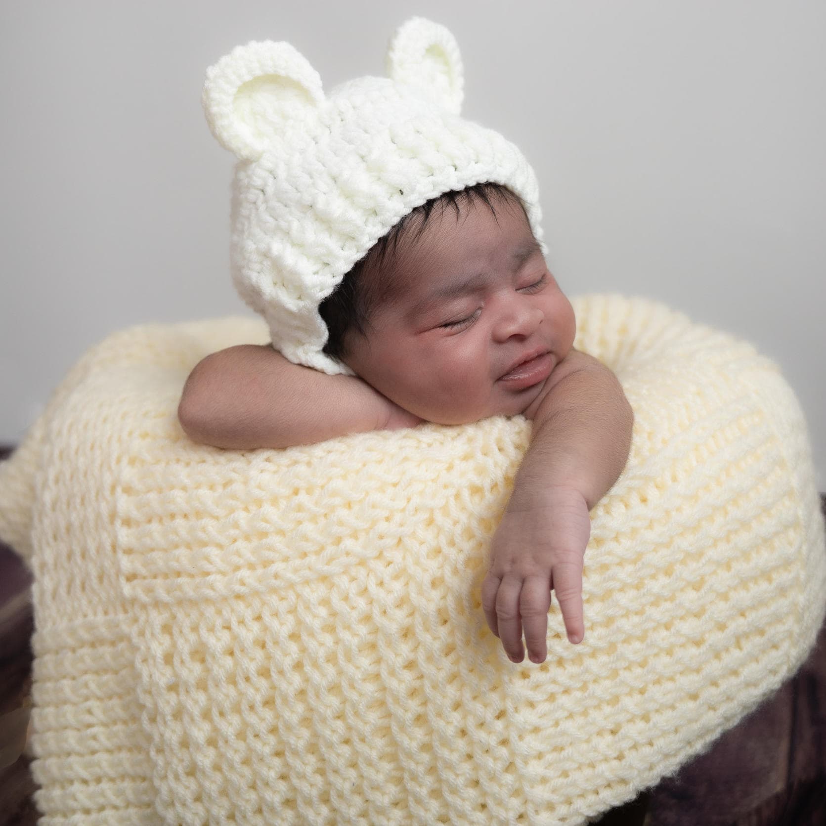 In home newborn photo session